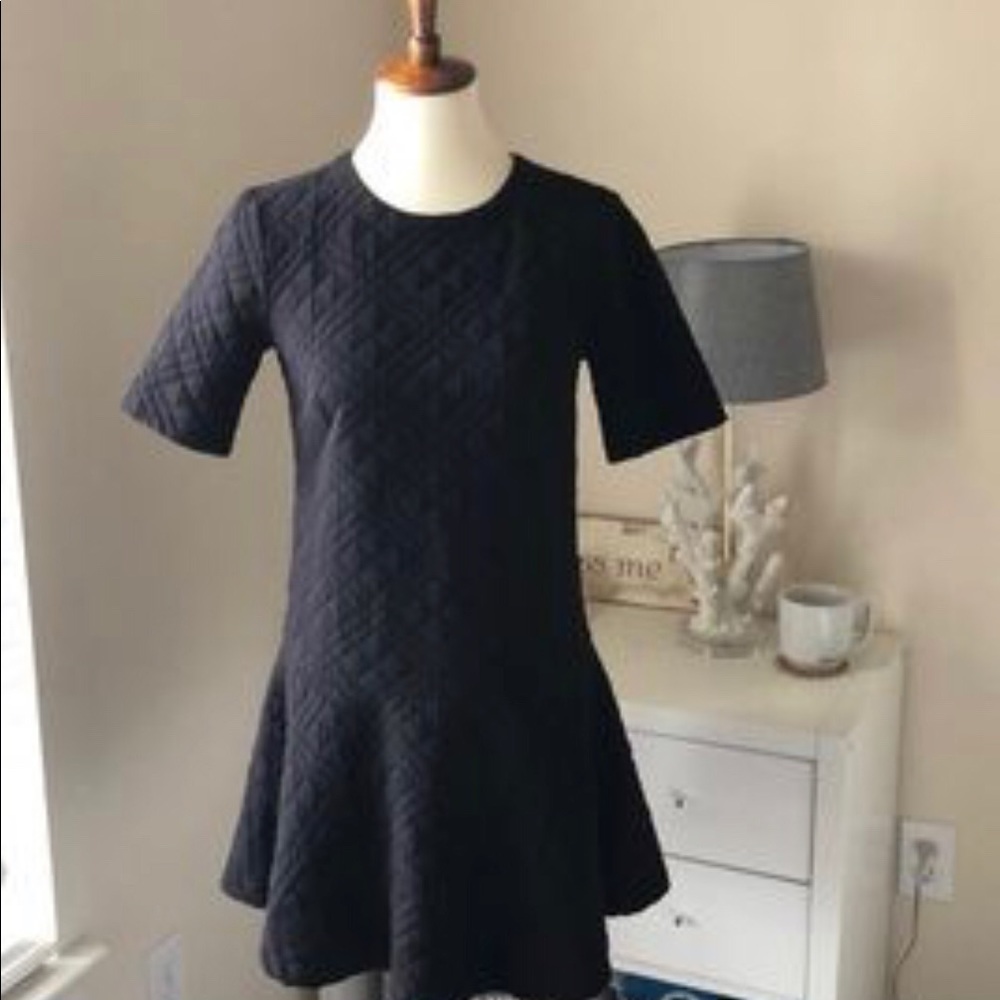 Loft Black Quilted Dress
